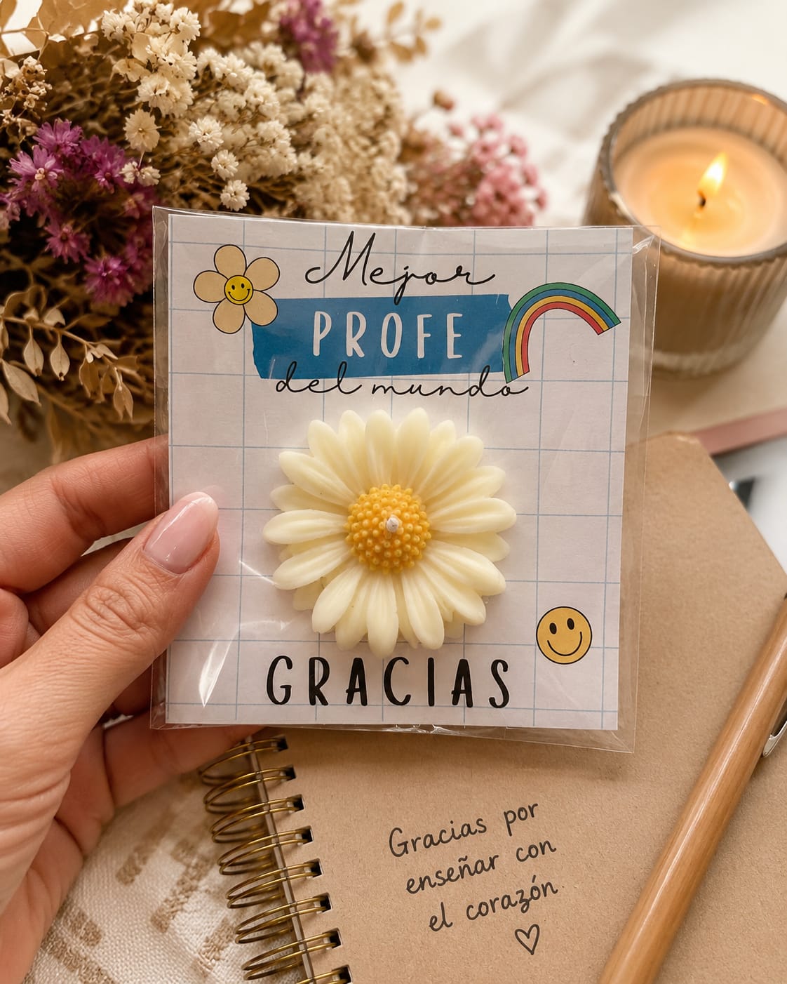 Velita Margarita “Mejor Profe del Mundo” – Regalo Fin de Curso
