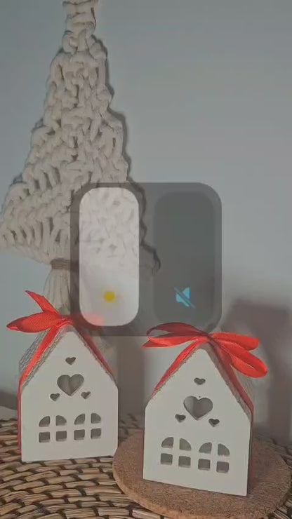 Portavela Casita de Navidad